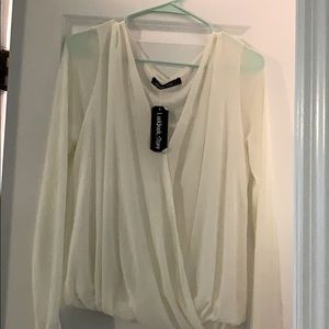Ivory long sleeve blouse